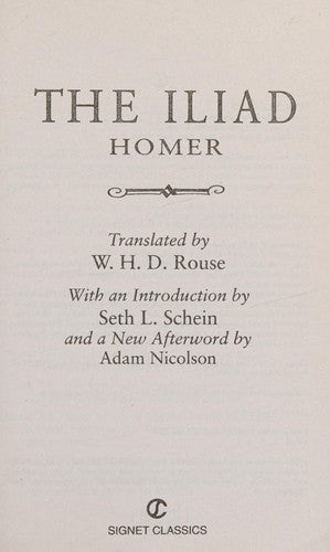 The Iliad Cover
