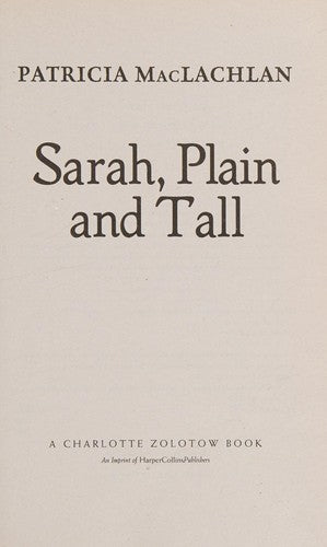 Sarah, Plain and Tall
