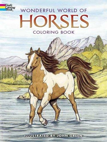 Wonderful World of Horses Coloring Book Cover