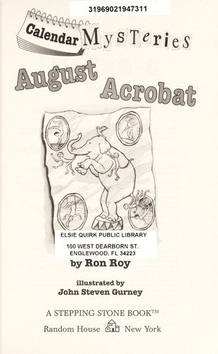 Calendar Mysteries #8: August Acrobat Cover
